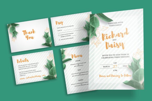 Download Nature Theme Wedding Invitation - Premium Bundle
